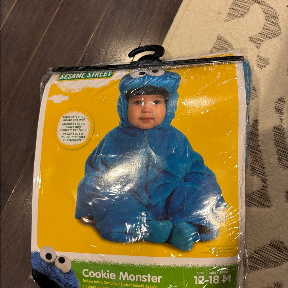 NWT Sesame Street 12-18M 12M 18M Blue Cookie Monster Infant Costume - Picture 2 of 4